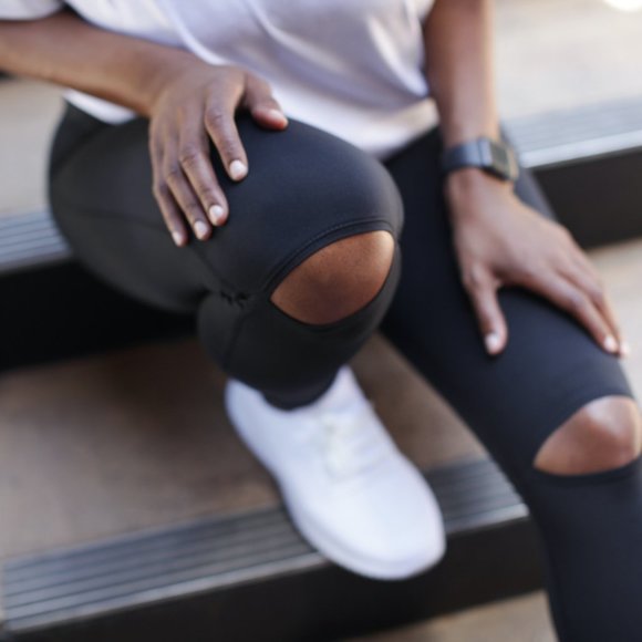 Knee Cut-Out High Waisted Tummy Control Leggings - Picture 2 of 2